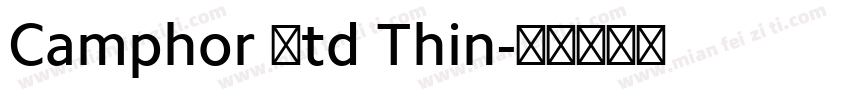 Camphor Std Thin字体转换